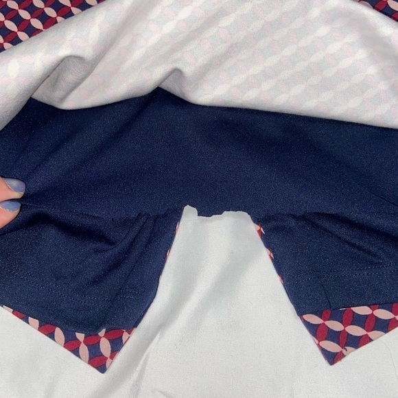 BODEN US 6 R Skirt Navy Colorful Pink Mauve Pencil Skirt - Picture 5 of 7